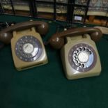 Two vintage dial phones