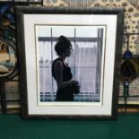 Jack Vettriano Limited edition 170/350 "Yesterday's Dream" framed print. Signed in pencil by Jack