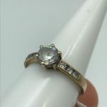 A Ladies 9ct gold and CZ Stone ring. Weighs 2.37grams