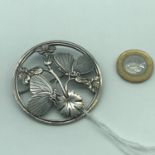 A Georg Jensen Sterling silver Moonlight Blossom brooch.