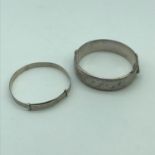 Two Birmingham silver bangles.