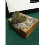 A WW1 Trench art "Souvenir of the great wall" brass shell display.
