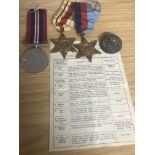 A Lot of three WW2 Medals, War Medal, 1939-45 star and The African star with certificate. Together