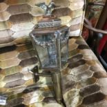 Antique ornate porch lantern light. Designed with an eagle to the top, 4 Clear glass plates with
