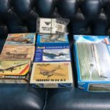 A lot of vintage aircraft model kits which includes Novo Aircraft kits, Matchbox and Revell.