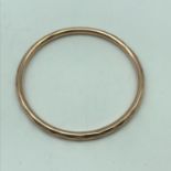 Antique Chester 9ct gold large bangle. Weighs 8.58grams