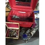 A Case containing a large quantity of costume jewellery