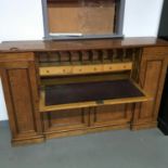 Antique Howard & Sons Berners St. boardroom writing bureau, Consists of 4 doors with fitted shelving