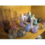 A Collection of caithness vases