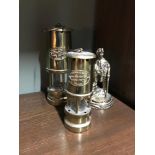 A Lot of three Vintage Minors collectables which includes two Ferndale Coal & Mining co lamps &