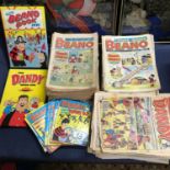A collection of vintage 1980's/90's The Beano & The Dandy comics together with a collection of
