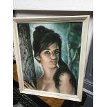 A Retro print titled "Tina" by J.H.LYNCH AYTS. Frame measures 65x55cm
