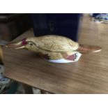 Royal Crown Derby The Australian Collection Duck-billed Platypus with gold button and box.
