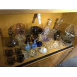A Large collection of art glass and crystal which includes Caithness glass.