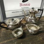 A four piece E.P Ornate tea /coffee service