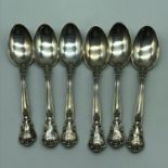 A Set of 6 heavy Sterling Silver spoons.