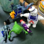 A Lot of 5 Vintage 1980's The Real Ghostbusters figures and vehicle. Includes Egon with proton pack,