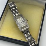 An Exquisite ladies solid 14ct gold Geneve diamond set dress watch. Total diamonds 1.00ct. Total