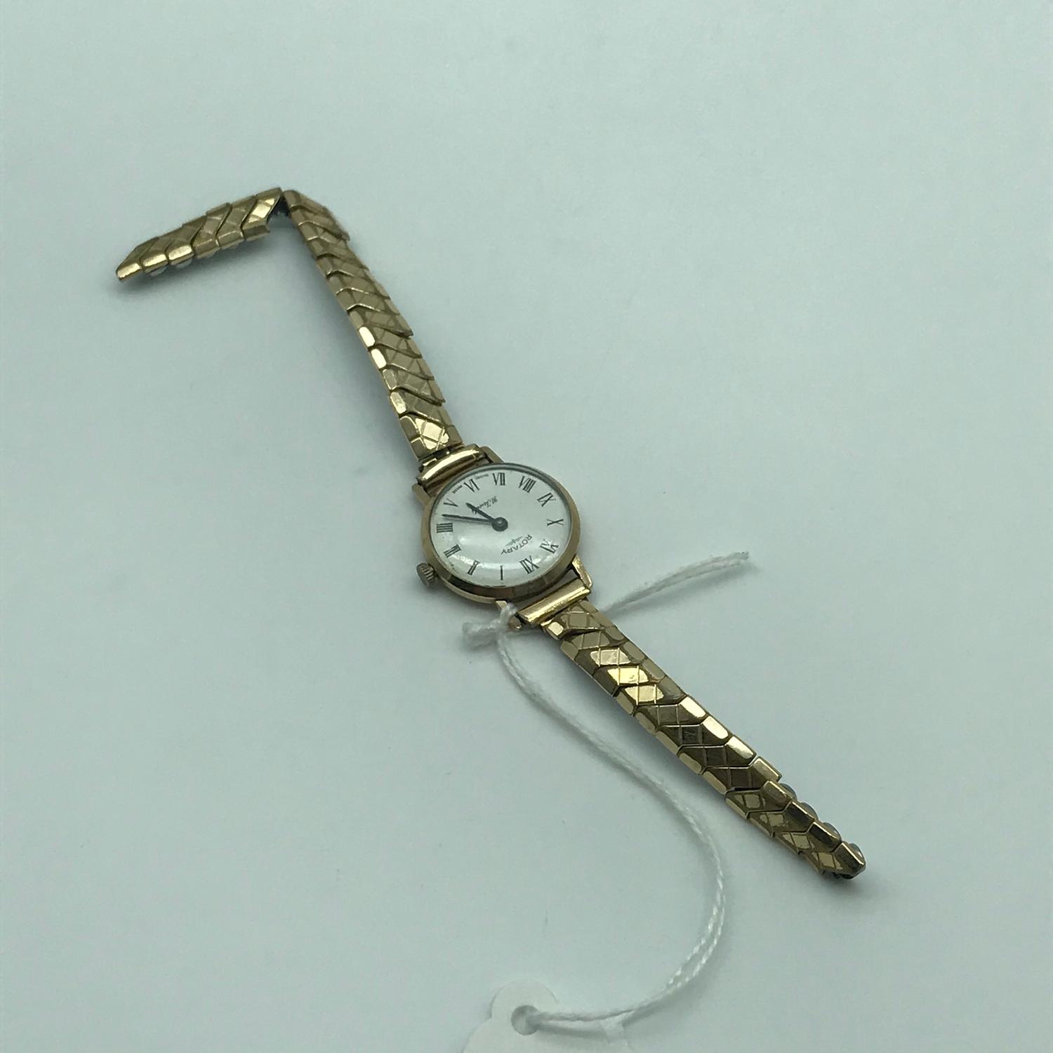 A Vintage ladies 9ct gold cased Rotary 21 jewels watch. Needs a new strap. In a working condition. - Image 2 of 2