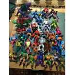 A Large collection of 1980's Vintage HE-MAN Figures. Includes Orko with pull, Skeletor with Panthor,