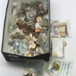A Collection of vintage and old world coins and bank notes