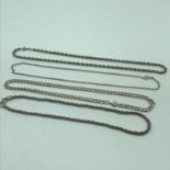 Four Sterling 925 silver chains/ necklaces