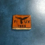 A 1935 German Nazi FI U.V Wooden block.