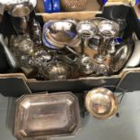 A Collection of Silver Plated and EP Wares, that includes Bud Vases, Cruet Pots and Dishes.