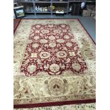 A Royal Keshan 100% wool ornate rug L 420 cm by W 300 cm