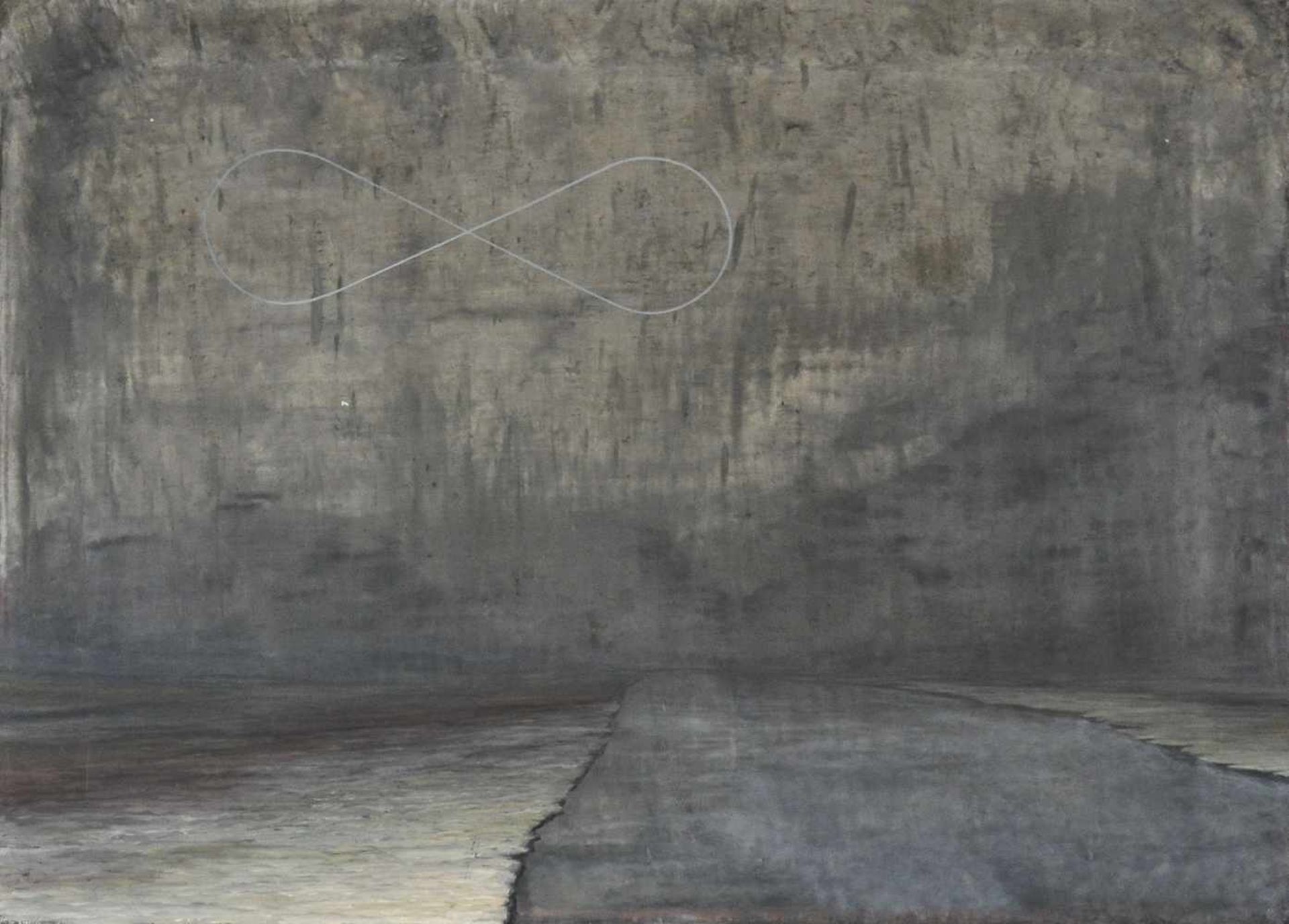 David Klamen (1961)Die Unendlichkeit, 1995;Öl auf Leinwand, 40,5 x 51 cm Verso signiert, Etikette