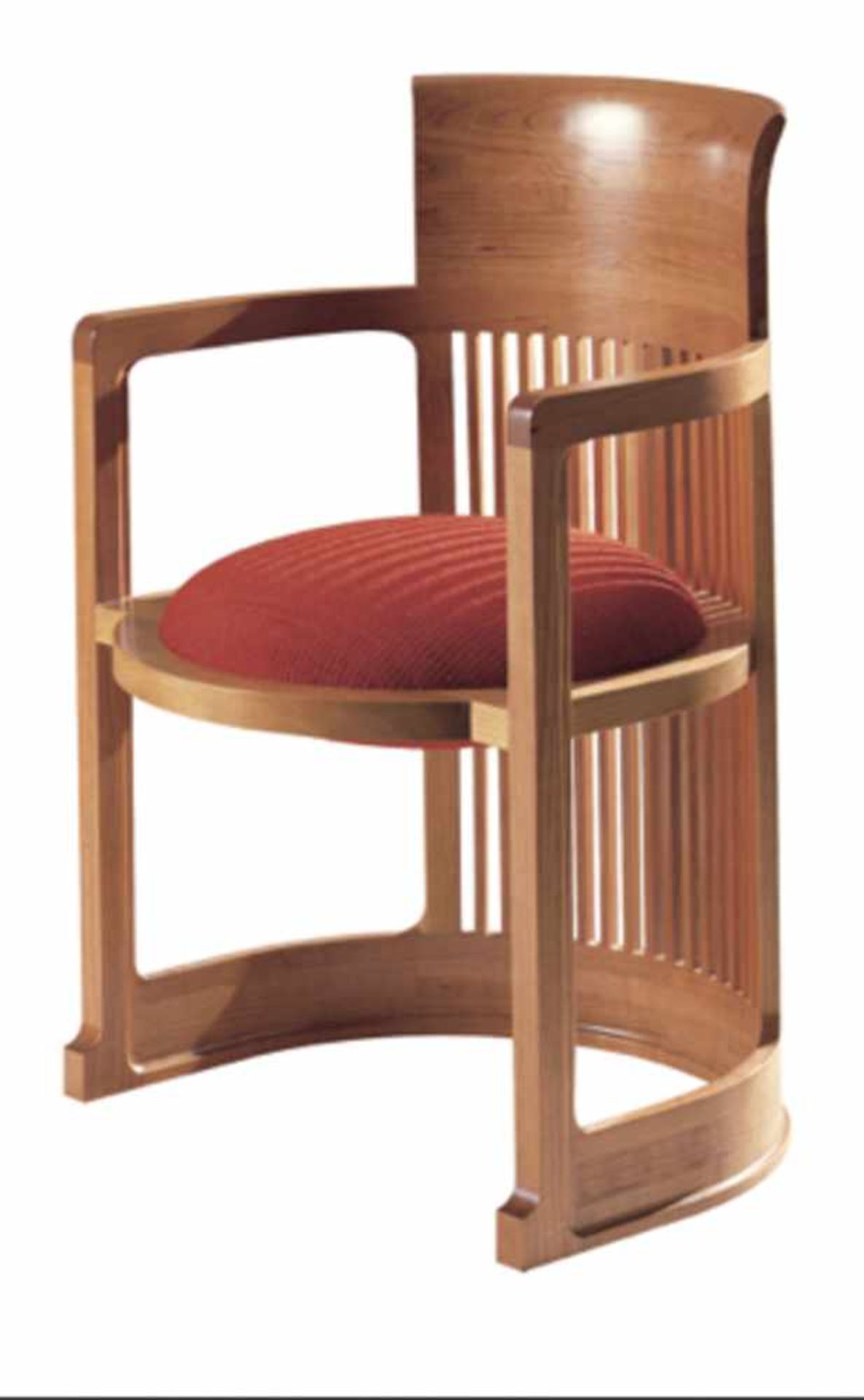 Frank Lloyd Wright Poltroncina Barrel, 1937/1986;Legno, produzione Cassina