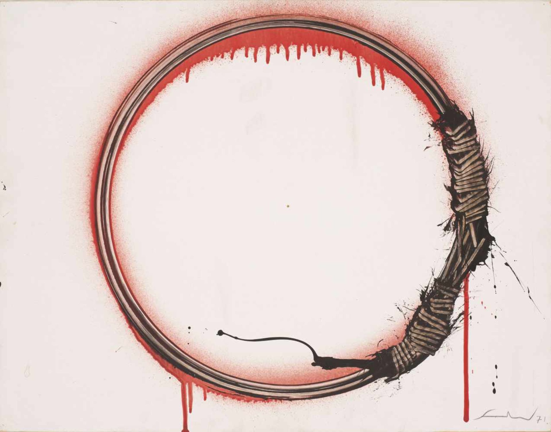 Emilio Scanavino Emilio ScanavinoOhne Titel, 1971;Mischtechnik auf Papier auf Holz, 47 x 60 cm,