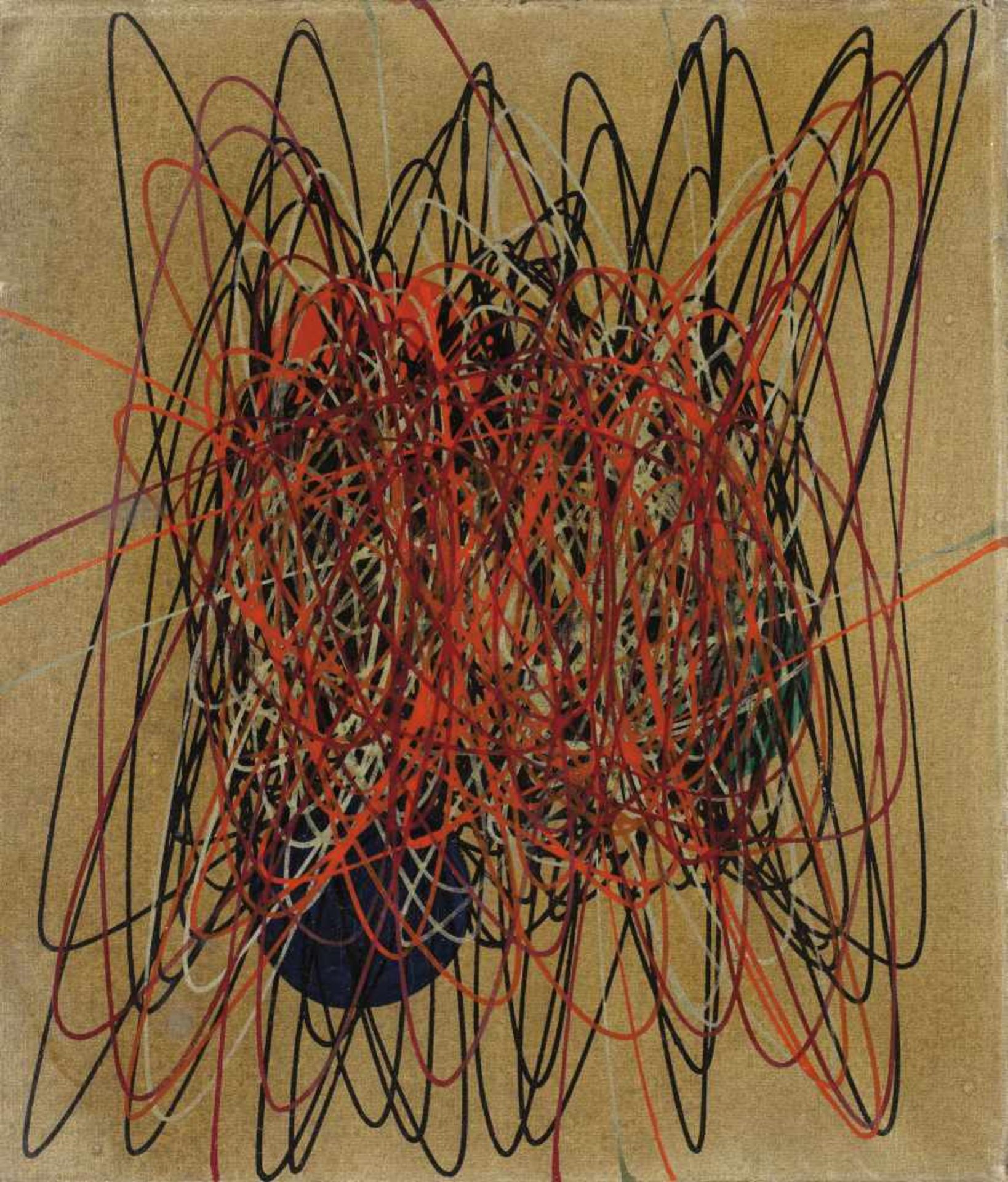 Roberto Crippa (Monza 1921  Bresso 1972)Spirale, 1950-51;Öl auf Leinwand, 35 x 30 cm Verso