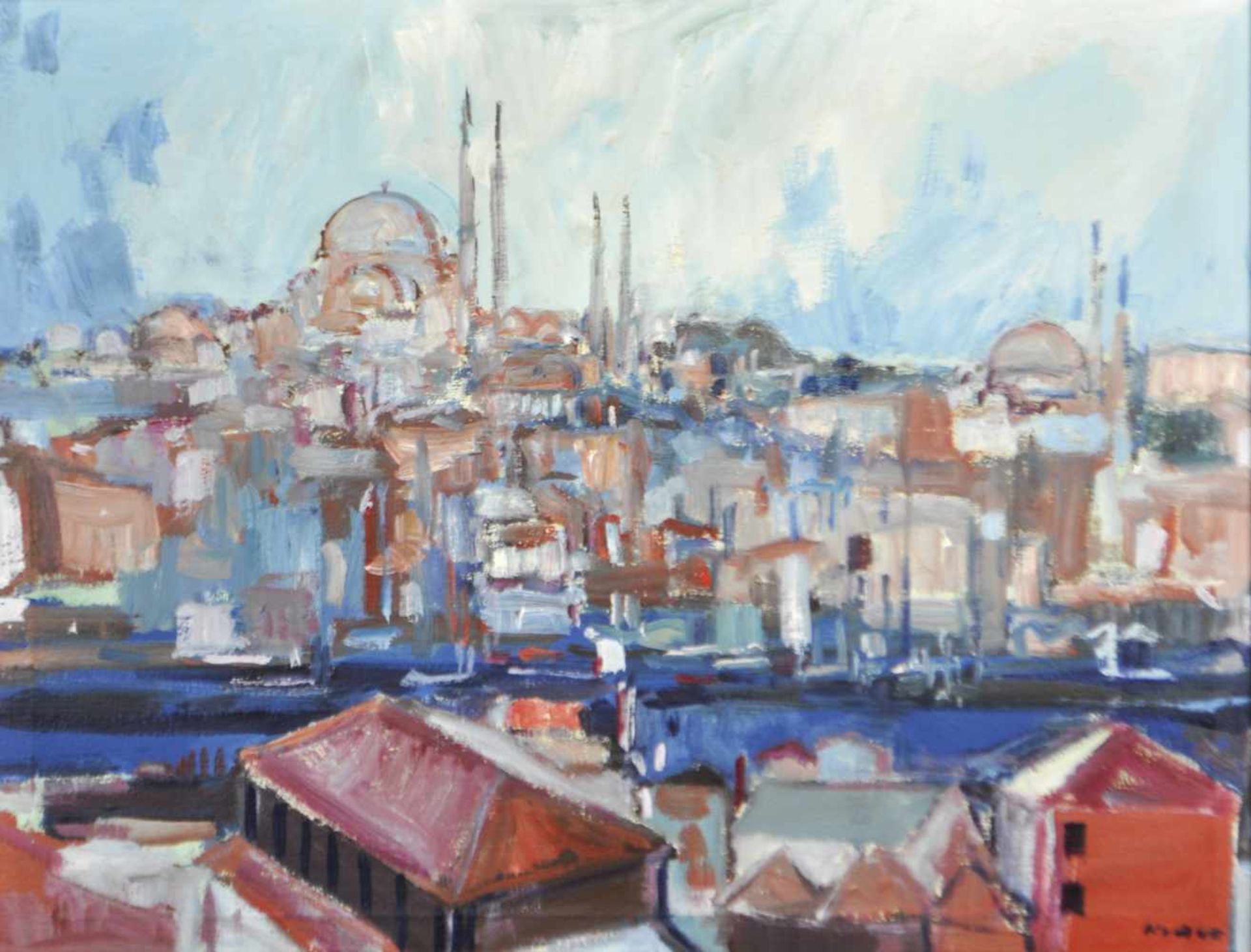 Erich Kraus (Innsbruck 1934  2015)Istanbul;Öl auf Leinwand, 38 x 48,5 cm Signiert