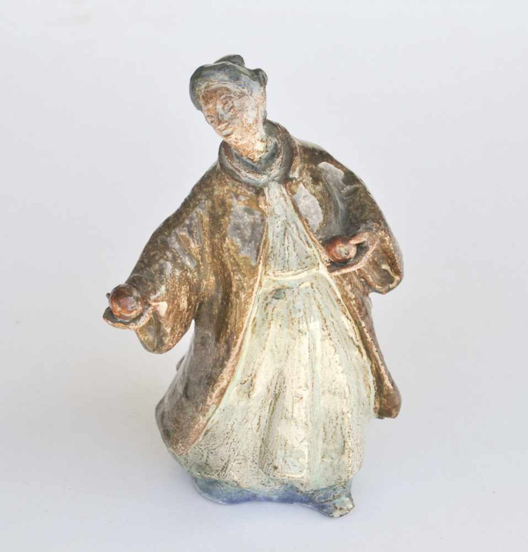 Maria Delago (St. Leonhard 1902  Brixen/ 1979)Mongolin;Glasierte Keramik, Höhe 20 cm Signiert