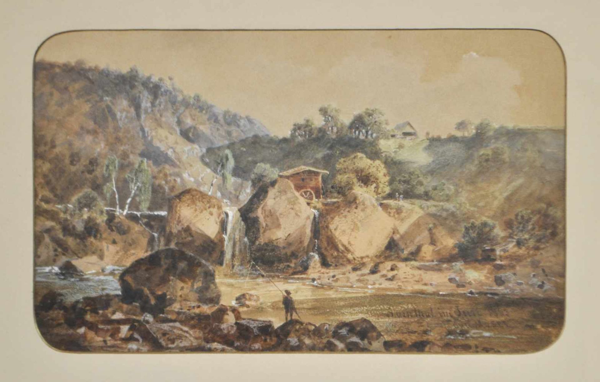 Karl Vinzenz Moser (Bozen/Bolzano 1818  1882)Sarntal, 1863;Gouache, 18,7 x 30,5 cm, Papier