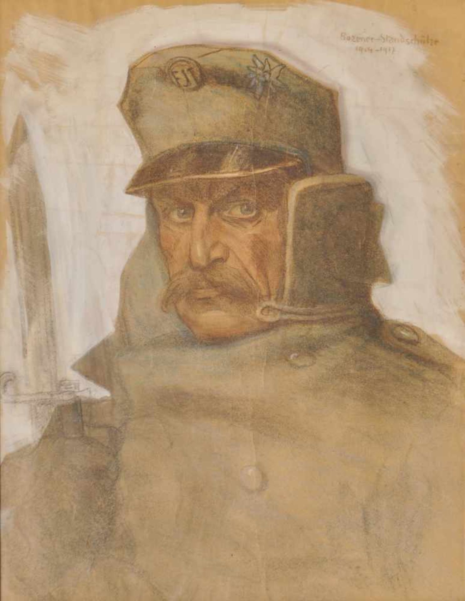 Albert Stolz (Bozen/Bolzano 1875  Bozen/Bolzano 1947)Bozner Standschütze 19141917;Kreide, Tempera,