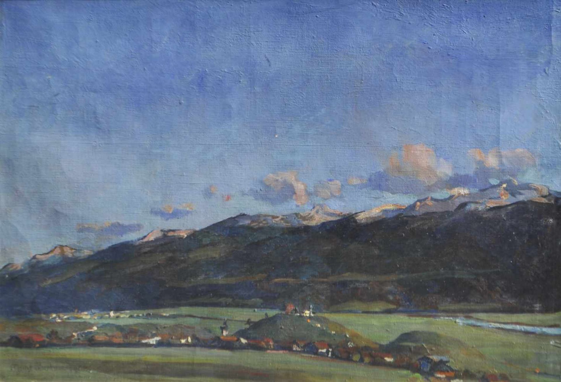 Gustav Bechler (München/Monaco di Baviera 1870  Innsbruck 1959)Blick auf Arzl und den Glungezer;