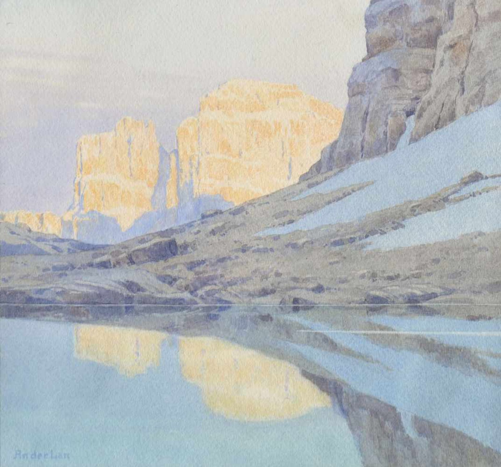 Gotthard an der Lan (Innsbruck 1872  1934)(Innsbruck 1872  1934);Aquarell, 30 x 32 cm, gerahmt