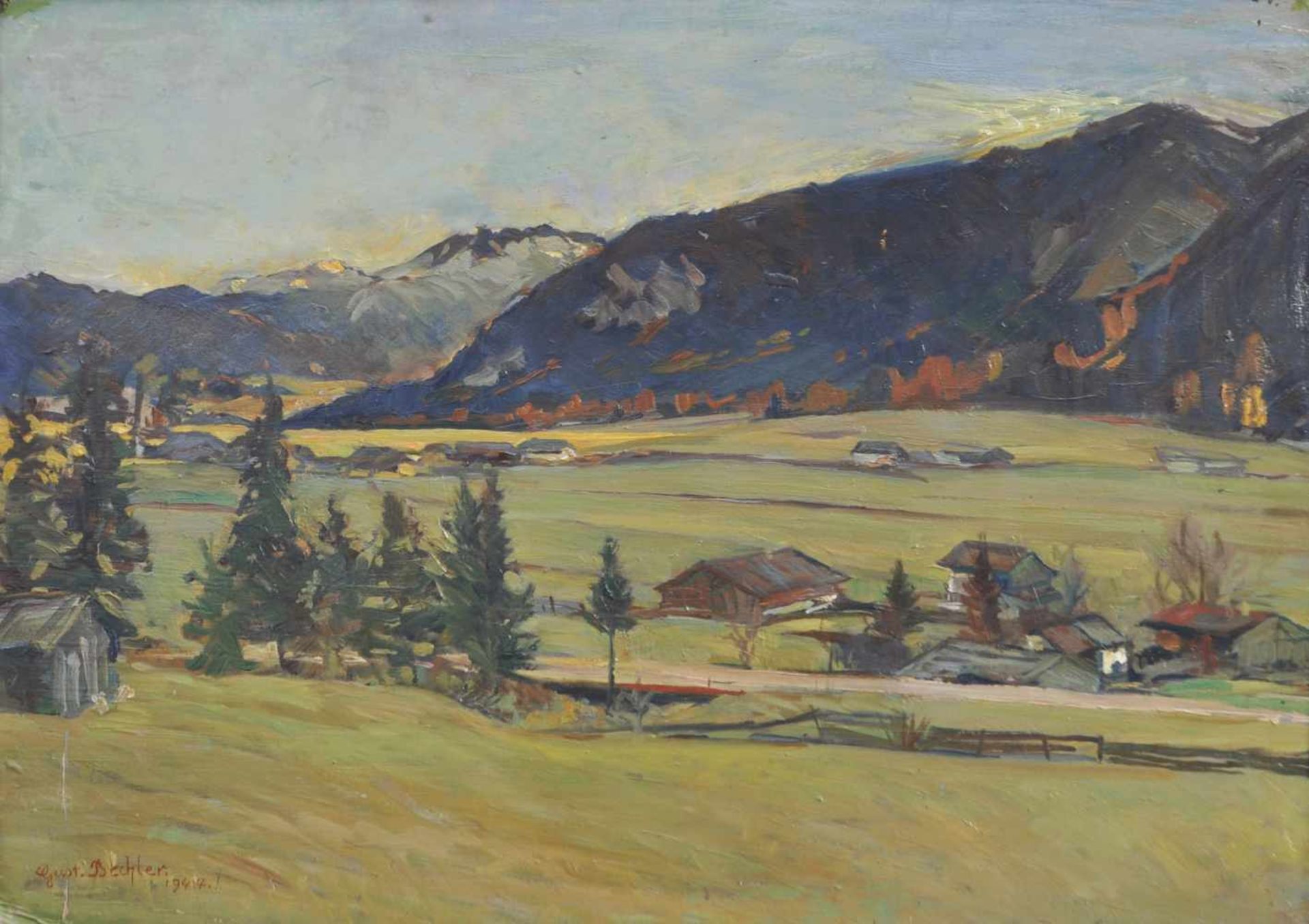 Gustav Bechler (München/Monaco di Baviera 1870  Innsbruck 1959)Landschaft im Achenseegebiet, 1944;