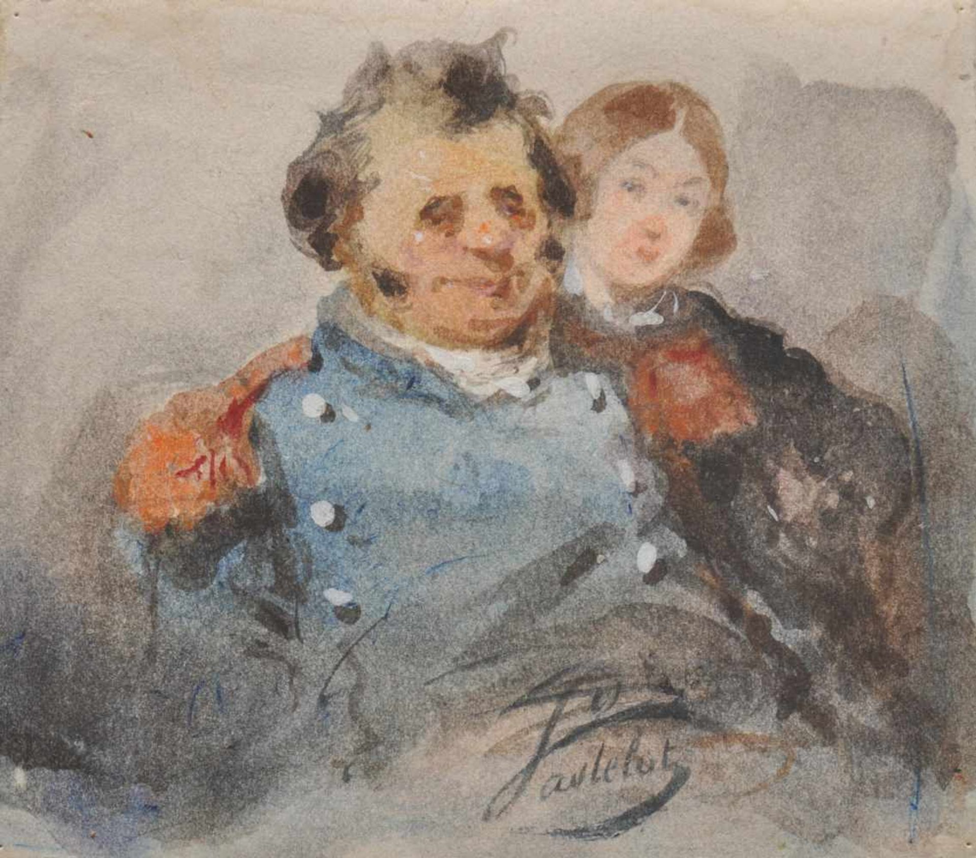 Amédée Pastelot (Moulins 1820  Paris 1870)Französischer Offizier;Aquarell, 9,6 x 11 cm Signiert