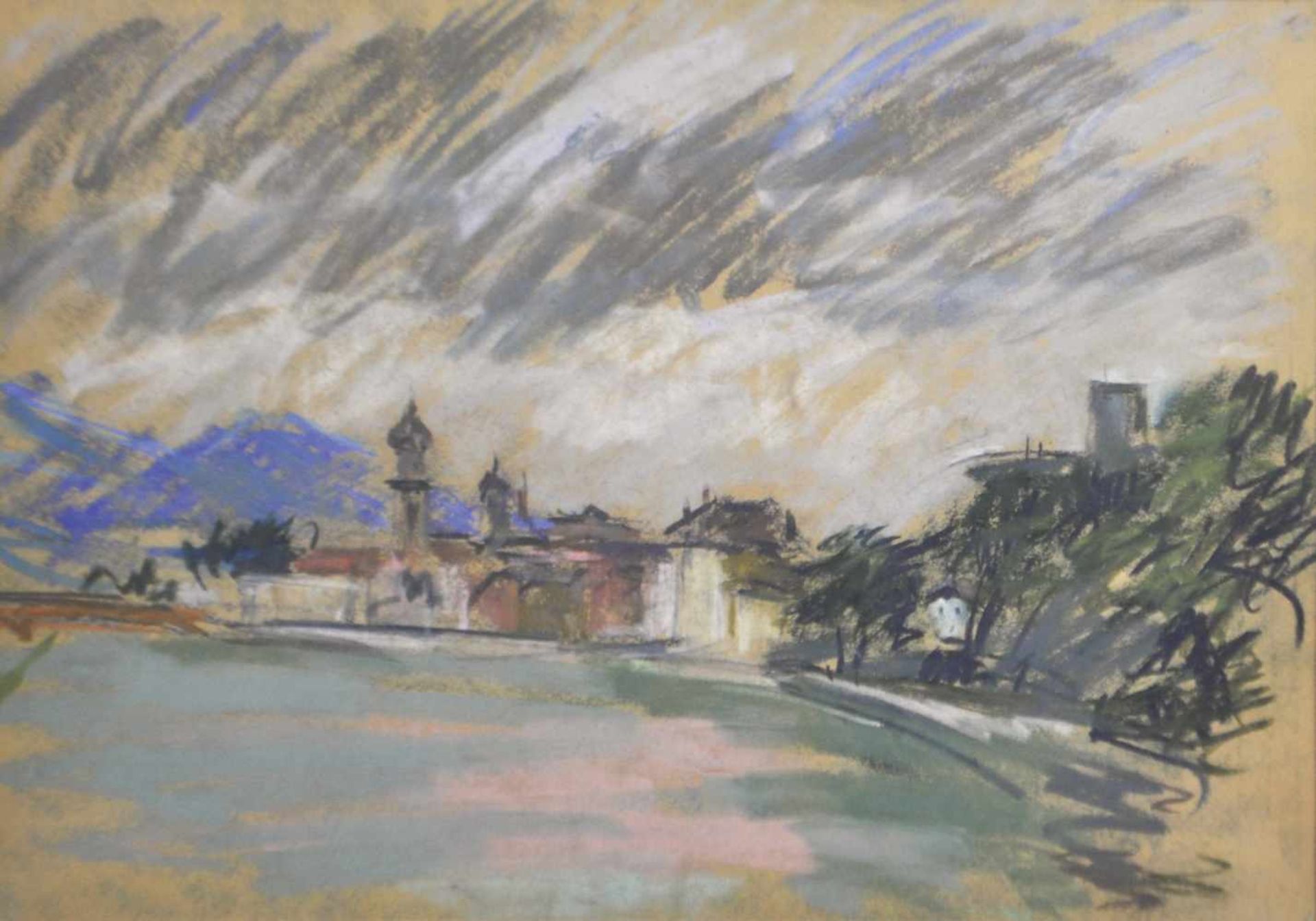 Erwin Lutz-Waldner (Meran/Merano 1912  Innsbruck 1975)Rattenberg;Pastell, 32,5 x 46,5 cm, Papier