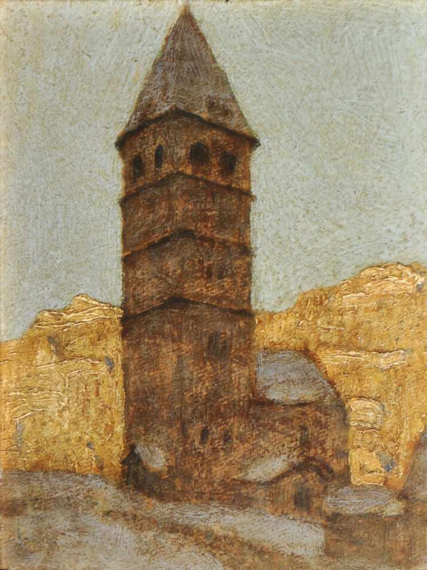 Alfons Walde Oberndorf, Kitzbühel 1891  Kitzbühel 1958)Andreaskirche, Kitzbühel, um 1920;Öl auf