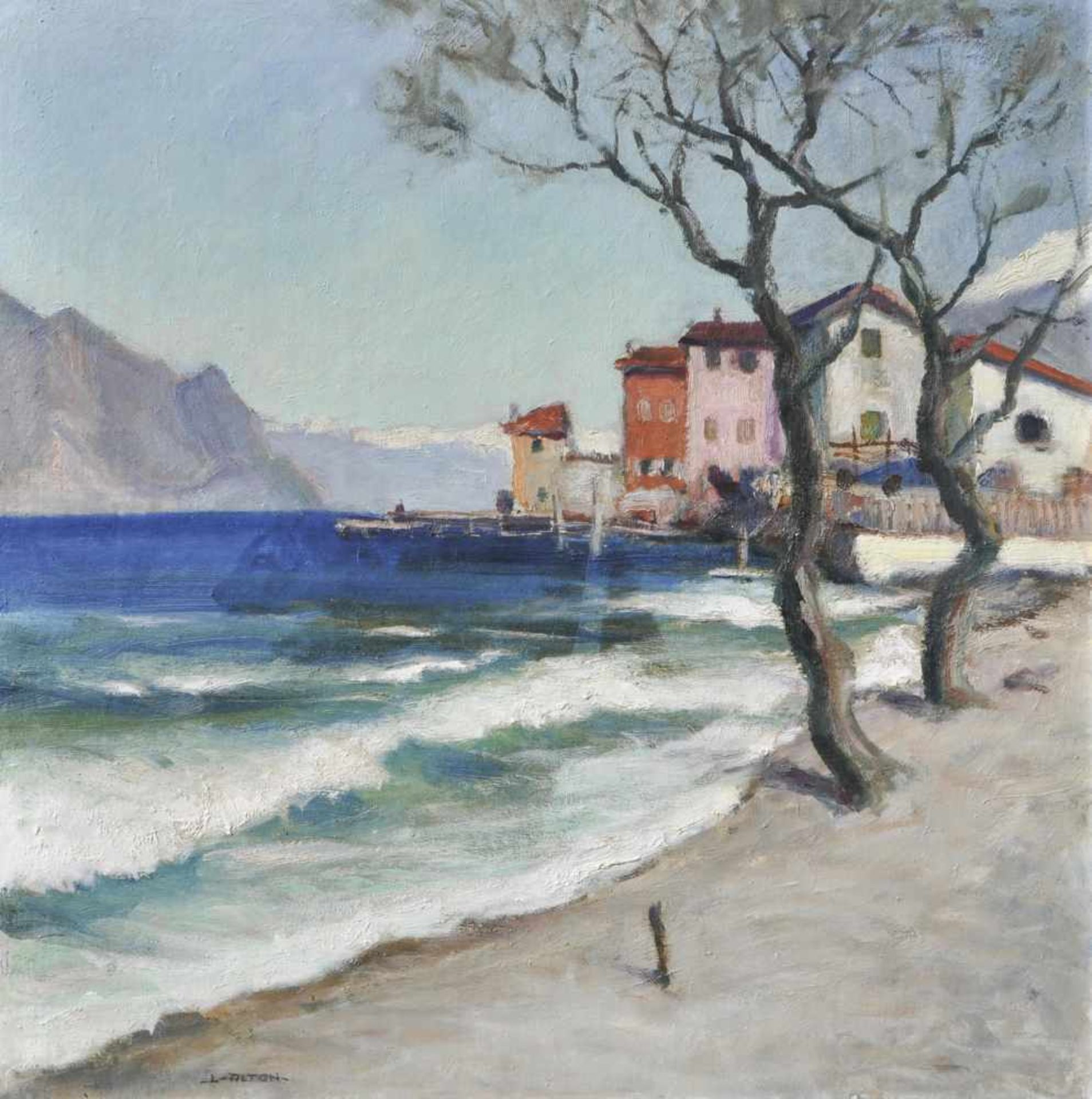 Lois Alton (Krumau 1894  Innsbruck 1972)Öl auf Karton, 70 x 69 cm, gerahmt Signiert