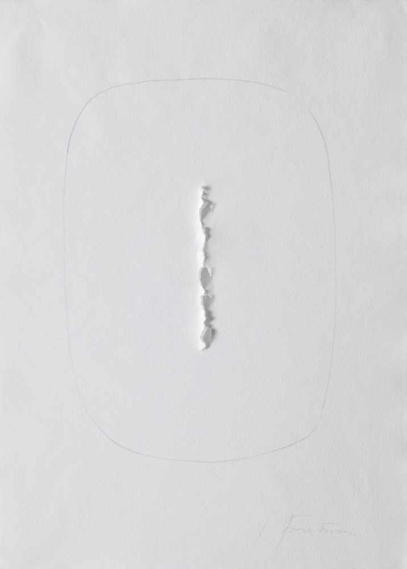 Lucio Fontana (Rosario 1899  Comabbio 1968)Concetto spaziale, 1965;Bleistift und Perforationen