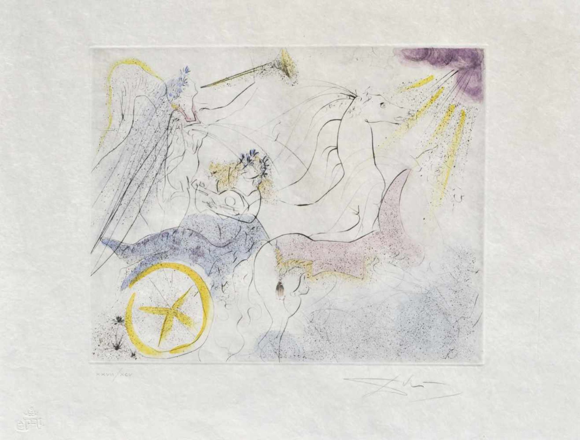 Salvador Dali (Figueres 1904  1989)Euterpe deesse de la musique, 1971;Farblithographie, 41 x 33 cm,