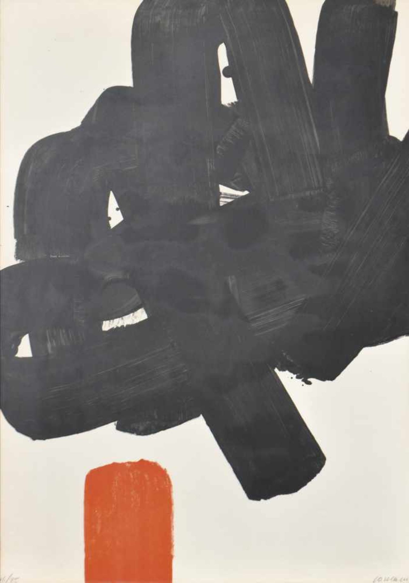 Pierre Soulages (Argentan 1881  Gif-Sur-Yvette 1955)Lithografie 24B, 1969;Farblithografie, 77,5 x