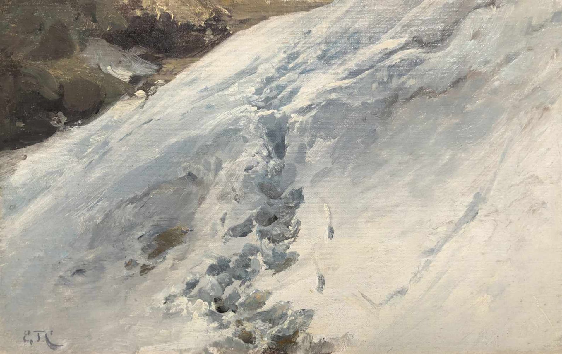 Edward Theodore Compton (London 1849  Feldafing am Starnberger See 1921)Gletscher-Eisstudie am