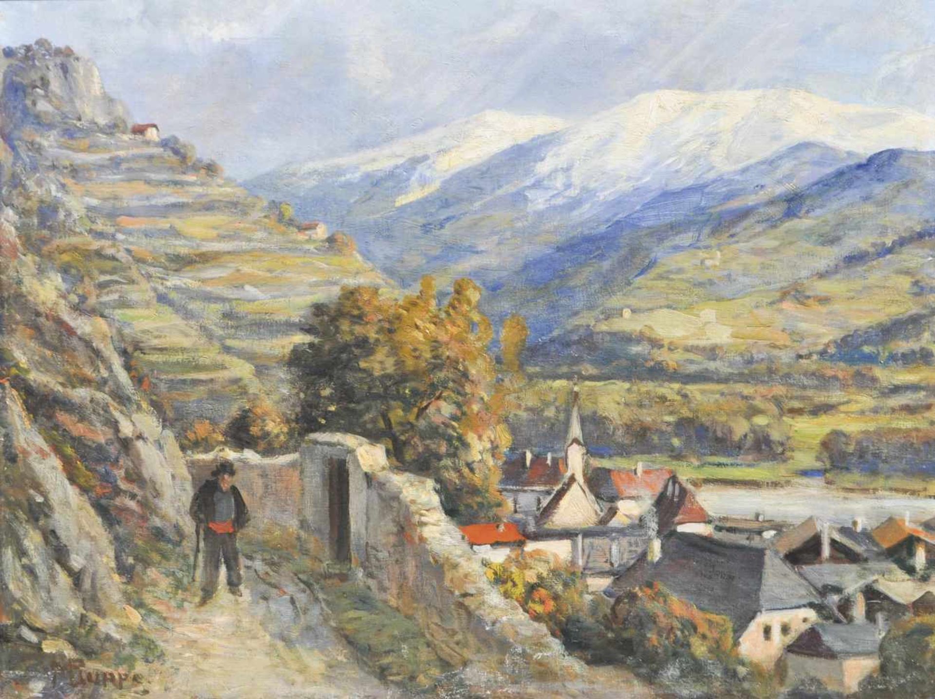 Michael Ruppe (Nesseltal 1863  Salzburg/Salisburgo 1951)Klausen;Öl auf Leinwand, 49 x 64 cm,