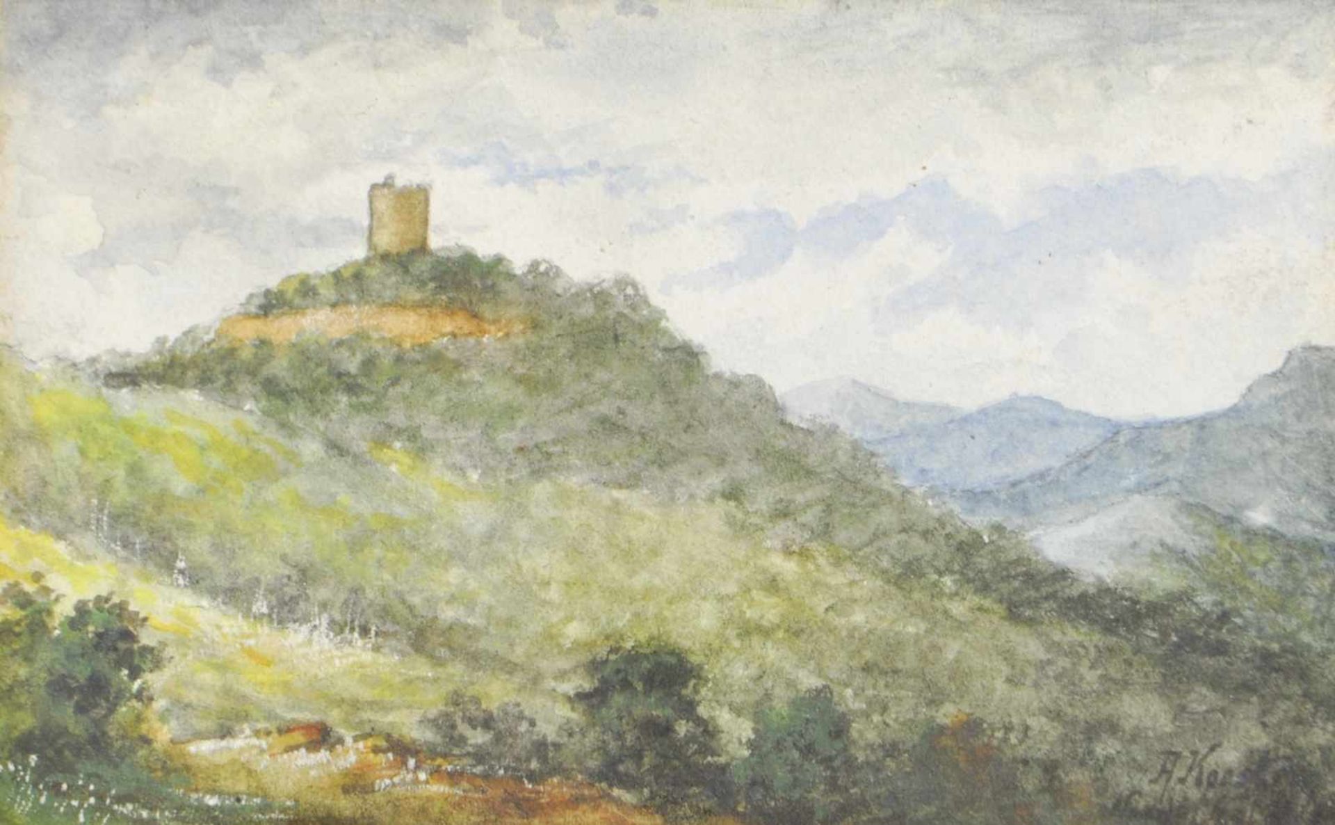 Alexander Koester (Bergneustadt 1864  München / Monaco di Baviera 1932)Leuchtenburg bei Kaltern;